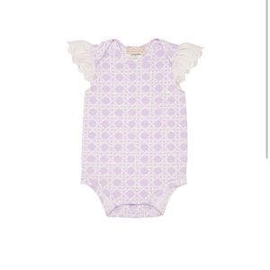 The Beaufort Bonnet Company Wendy Onesie Ocean Club Cane Purple Lilac NWOT 3-6